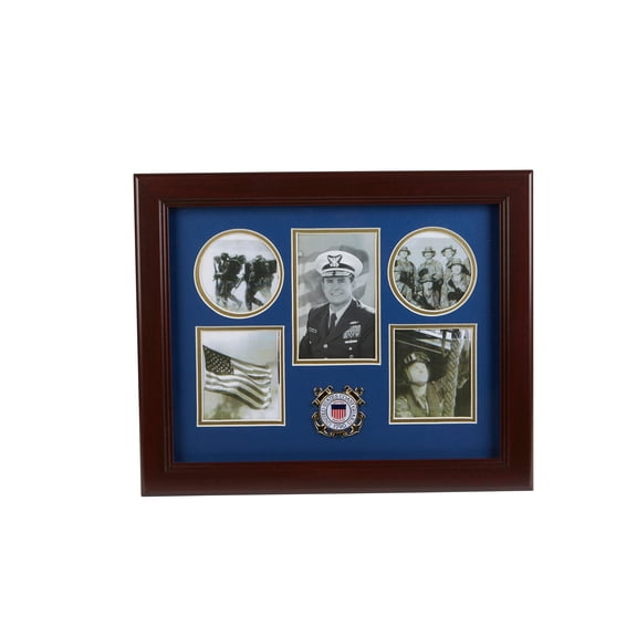 Allied Frame US Coast Guard Medallion 5 Picture Collage Frame