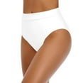 thumbnail image 3 of TOWED22 Women's Bikini Bottom Low Waisted Sexy Swimsuit Ruched Sides Hipster Swim Bottom(White,M), 3 of 6