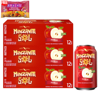 Pepsi Manzanita Sol Apple Soda, Original Mexican Drink, 12Oz Cans