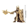 thumbnail image 2 of Slccxzc Mini Brass Shield Axe Soldier Figurine Retro Statue Collectible Desktop Decor, 2 of 7