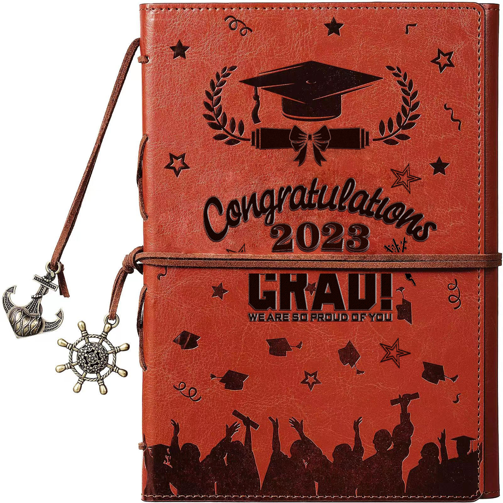 Inspirational Graduation Gifts Graduation Leather Journal, 200 Pages