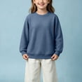 thumbnail image 7 of Lutiedan Boys Girls Knitted Sweaters Teen Crew Neck Long Sleeve Pullover Fall Winter Casual Uniform Sweaters Size 5-16,Blue, 7 of 7