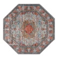 thumbnail image 3 of Unique Loom Baracoa Collection Area Rug - Malecon (5' Octagon Light Blue/Orange), 3 of 10