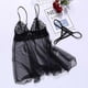 thumbnail image 3 of Women Transparent Lace Lingerie Babydoll Underwear Cami Nightgown Nightwear G-string Set, 3 of 4