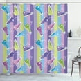 thumbnail image 1 of Ambesonne Retro Shower Curtain, Sneakers Stripes Youth, 69"Wx70"L, Multicolor, 1 of 3
