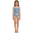 thumbnail image 2 of Fozruso Girls Swimsuit Solid Color Contrast Trim Swimwear 2 Piece Bathing Suit Padded Swimsuits For Teens 8 14Y Swimwear Sets Sizes 11-12 Years, 2 of 5
