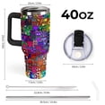 thumbnail image 3 of Geometry Dash 40 Oz Tumbler with Handle And Straw, Stainless Steel Double Wall Vacuum Insulated Coffee Cup Travel Mug for Gym, Outdoors, Commute, Work, 3 of 8