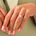thumbnail image 2 of Radiant White Diamond Engagement Ring in 14K Yellow Gold Vermeil – Radiant Cut Side Stone Bridal Ring for Women – Handcrafted Wedding Jewelry, 2 of 3