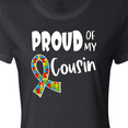 thumbnail image 4 of Inktastic Proud of my Cousin Autism Awareness Puzzle Piece Ribbon Women's T-Shirt, 4 of 5