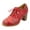 Red, variant on Women's Retro Floral Embroidered High Heels Dress Shoes Fall Winter Ethnic Lace up Pointed Toe Chunky Heeled Dressy Pumps Ankle Booties Bridal Short Boots Yellow Size 6.5