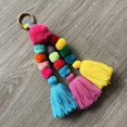 thumbnail image 3 of czcpp-Big Pom Pom Tassel Long Bag Pendant Charm Keyring Keychain for Women Purse Handbag Decor, Red, 10", 3 of 4