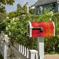 thumbnail image 2 of Mailbox Post Cover Textured Blurred Magnetic Mail Covers Post Box Cover Wrapped with Standard Size 21" L×18" W Garden Decorations Red Gold Orange Purple Colors Colorful Fashion,Postbox Cover, 2 of 6