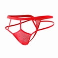 thumbnail image 4 of COSFO Thongs for Men Solid Bulge Pouch Mesh Underwear Lightweight Breathable Classic Fit Underwear Men, 4 of 4