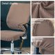 thumbnail image 5 of Cubiertas de silla protectora para el asiento Atrás Cojín Protector de hogares Home Supplies Multicolor Rotating Stretch Slight Funda para sillones sólidos Chocolates 2 Piezas AweSitey HA011157-06, 5 of 7