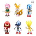 thumbnail image 1 of New 12pcs Set Mini Cute Sonic PVC Character Toy Hedgehog Shadow Tail Figure Model Dolls Children Animal Toy Birthday Gift 5-6cm, 1 of 6