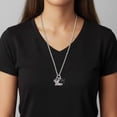 thumbnail image 2 of Delight Jewelry Silver-tone Marathon - 26.2 with Pink Crystal - Class of 2026 Graduation Zoey Charm Necklace, 28", 2 of 4