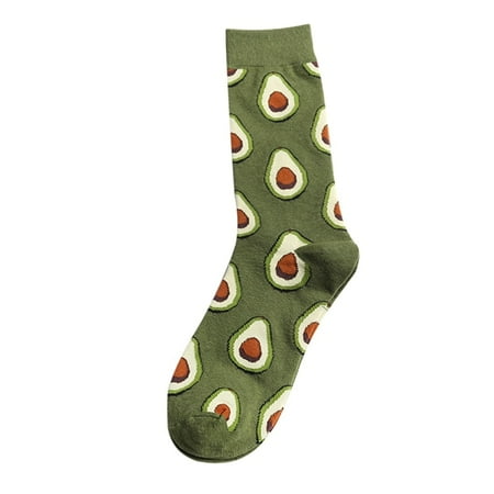 

Shengshi Korean Fresh Fruits Socks Lemon Avocado Pineapple Cherry Blueberry Orange Gardenias Banana Flamingos Plumerias Avocado