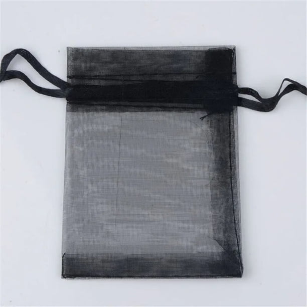Bolsa de Organza para regalo de boda, embalaje de joyería con cordón de tul, 25 o 50 unidades