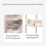 Tnarru Dorm closet organizer maximizes space.