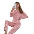 thumbnail image 4 of Women's Fuzzy Fleece Casual Pajamas Sets Long Sleeve Fleece Pullover and Pants Set 2 Piece Fluffy Loungewear Sleepwear, 4 of 5