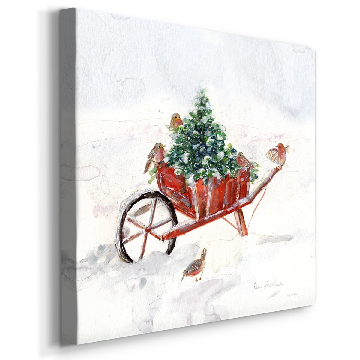 Winter Garden Wheelbarrow- Gallery Wrapped Canvas