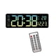 thumbnail image 5 of Reloj de pared grande moderno con brillo ajustable y control remoto. cian, 5 of 9