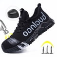 thumbnail image 3 of Zapatos de seguridad ligeros con punta de acero para hombre, botas de trabajo ANTIPERFORACIONES, transpirables, industriales, indestructibles, 3 of 5