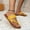 Yellow, variant on WIZUTIZ Shower Sandals Women Retro Soft Lightweight Womens Slides Summer Slip on Sandals Slip on Sandals Beach Slip on Sandals Indoor Flat Heel Breathable Slippers for Ladies Mother's Day Gifts