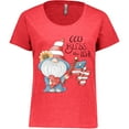 thumbnail image 3 of Inktastic God Bless the USA Gnome Women's Plus Size T-Shirt, 3 of 5