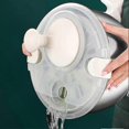 thumbnail image 3 of Big Stainless Steel Salad Spinner with Plastic Cover for Easy Veggie Cleaning, 3 of 5