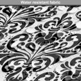 thumbnail image 5 of Damask Dog Crate Cover, Symmetrical Damask Motif with Floral Elements Flowers and Leaves with Curves Image, Easy to Use Pet Kennel Cover for Dogs, 35" x 23" x 27", Black White, by Ambesonne, 5 of 6