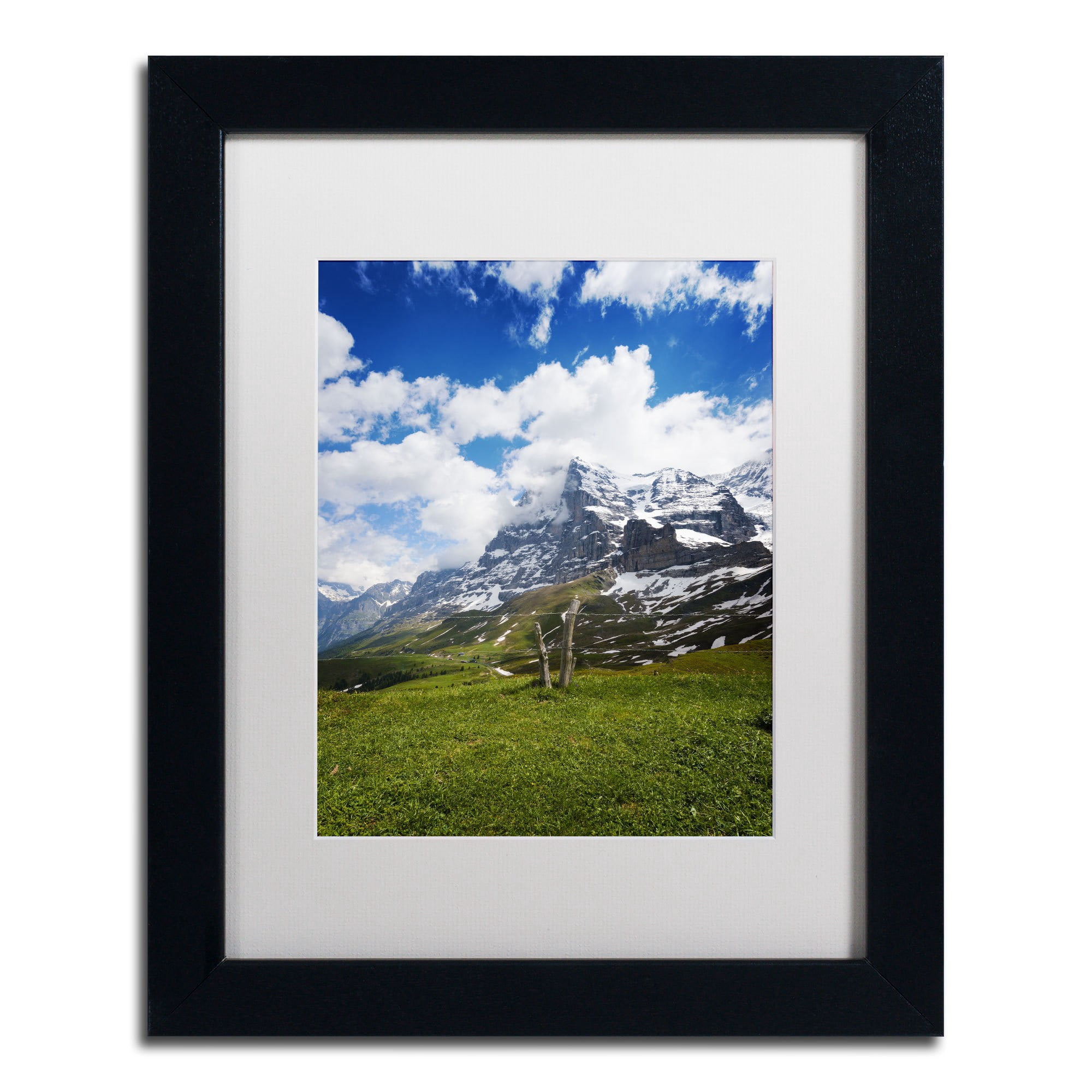 "Monch Switzerland" Canvas Art by Philippe Sainte-Laudy, White Matte, Black Frame