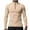 Beige, variant on Aofany Men's Summer Sunscreen Long Sleeve Tops Lightweight Breathable Solid Color Zipper Stand Collar Slim Fit T Shirt Blouse