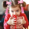 thumbnail image 5 of Lazo para el pelo, horquillas con borlas, bolas peludas peludas, lazos, pinzas para el pelo con borlas, 5 of 5