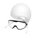 thumbnail image 3 of QccHieUs Swim Goggles And Cap with Ear Plugs for Adults, Adjustable Eyewear for Pool And Black White, 3 of 9