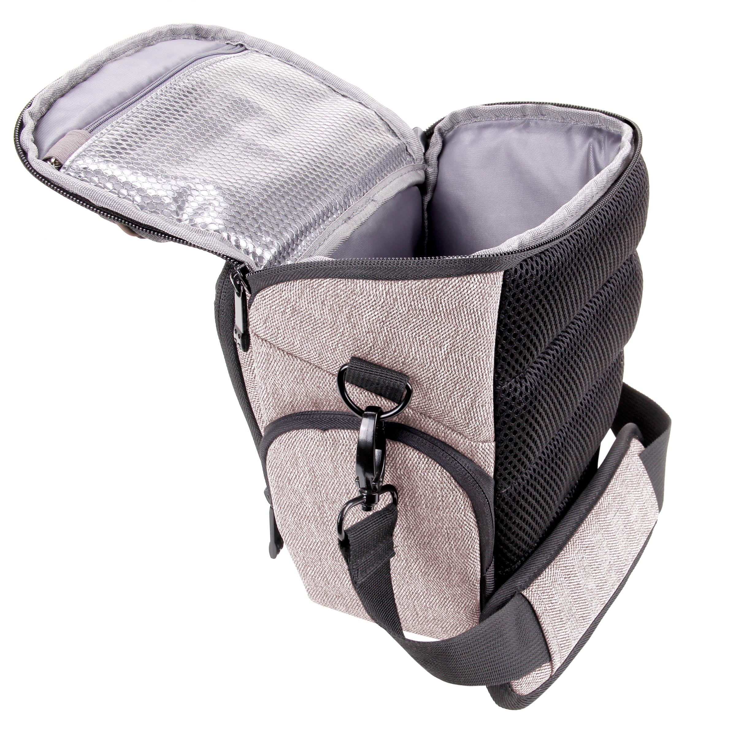 USA Gear Camera Case for Digital SLR (Brown) w/ Soft Cushioned Interior, Zippered Accessory Pockets, Adjustable Carry Strap