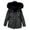 Black, variant on Women's Down Jackets Padded New Big Collar Down Winter Jacket Women Thick Warm Female Outerwear Women plus Size Coats Winter Womens Anorak Jacket plus Jackets for Women plus Women's Winter Coat plus
