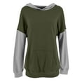 thumbnail image 4 of Chuancc Fall Outfits For Women 2025 Sweatshirt For Women Solid Color Hoodies Fall Sweatshirt Crewneck Sweatshirts Women Winter Clothing For Women Cute Hoodies Z-F 3XL, 4 of 5