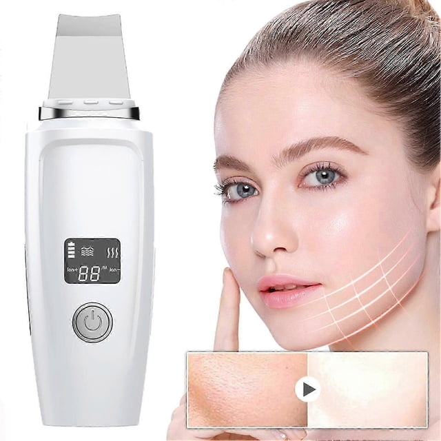 Ultrasonic Skin Scrubber - Rechargeable Blackhead Remover Tool for Deep Cleansing, Pore Extraction, Skin Care for Women and Girls