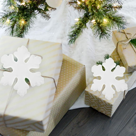 PAMINGONO Visual Decoration 50Pcs White Foam Snowflake Decors for Home 3x3in