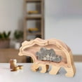 thumbnail image 6 of Hovilon Bear Piggy Bank，Expertly Handcrafted Wooden Piggy Bank for Boys Girls Adults | Durable Oak Wood with Organic Glass Side Wooden Coin Bank for Building Money Habits on Clearance, 6 of 8