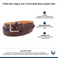 thumbnail image 5 of CTM  1.5 Inch Wide Basic Leather Belt (Men Big & Tall), 5 of 5