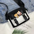 thumbnail image 3 of Bolso Estilo preppy Nylon Hit Color Crossbody Tote Lady Zipper Travel Shoulder Bag, 3 of 5