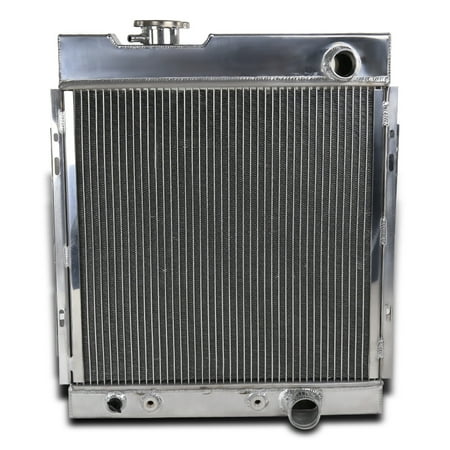 Spec-D Tuning For 1964-1966 Ford Mustang Shelby V8 3 Core Mt Aluminum Cooling Radiator 1964 1965 (Best Aluminum Radiator For 1966 Mustang)