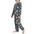 thumbnail image 3 of FORMRS Kids One-Piece Pajamas Hooded Long Sleeve Union Suit Soft Onesie Sleepwear, Sizes 4T-14Y, Blue Capybaras, 3 of 7