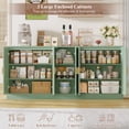 thumbnail image 3 of Homfa 71''W Modern Sideboard, 5-Doors Wood Buffet Cabinet with Adjustable Shelf, Credenza for Kitchen Dining Living Room, Green, 3 of 7