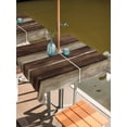thumbnail image 2 of Outdoor Tablecloths with Umbrella Hole & Zipper, Brown Wooden 60x60 Inch Square Tablecloths, Vintage Farmhouse Retro Art Waterproof Table Cloth, Patio/Pool/Picnic Table Covers, 2 of 8