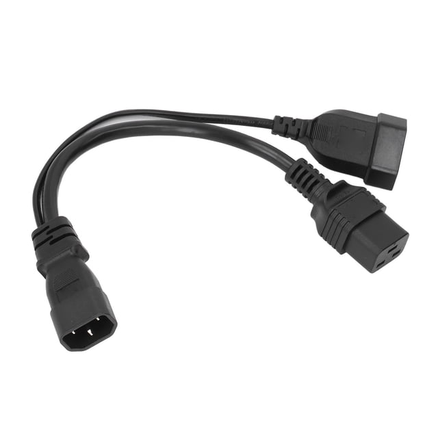 Extensión del cable de Alimentación C14 A C19+EU, Cable de Extensión del Cable de Alimentación Del Divisor y Impermable y Conexión Confiable Seguridad Resistente Al Calor