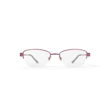 Visage Women’s E203 Rectangular Prescription Eyeglasses with Case, Purple
