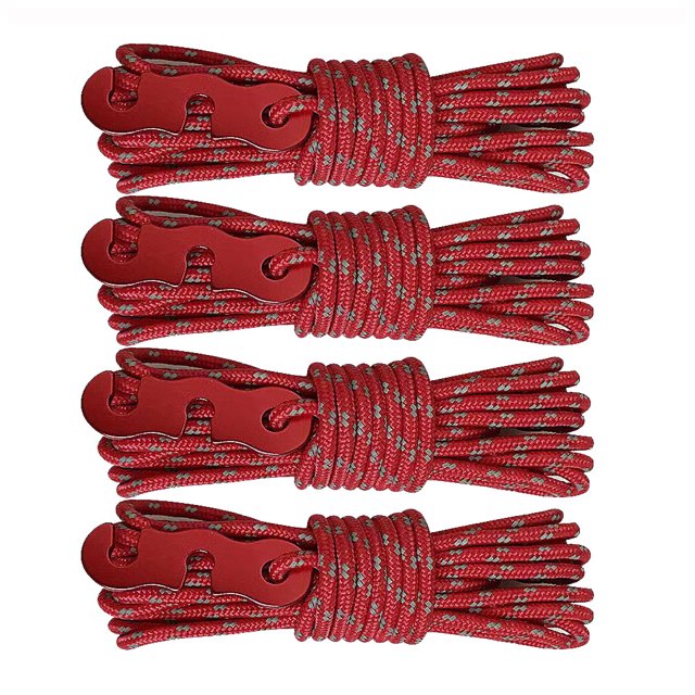 Toystoory Cuerda de tienda de 4 piezas, alambre de senderismo, suministros de Camping, estructura firme, accesorio de bricolaje, equipo de escalada carpas Rojo Toystoory OD028537-01